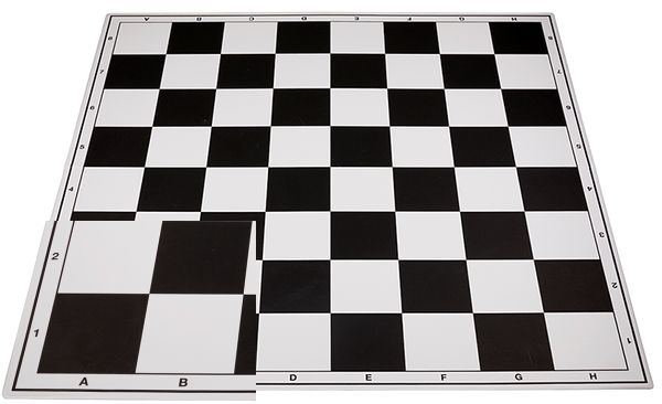 Plastic Chess Boards No: 6, standard, foldable Black/White