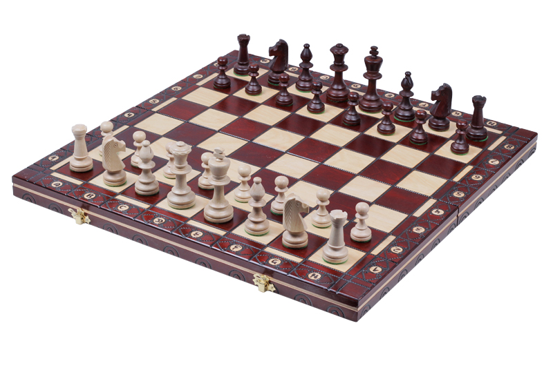 Wooden Chess Set No: 5, KH 90 mm, Foldable, Consul