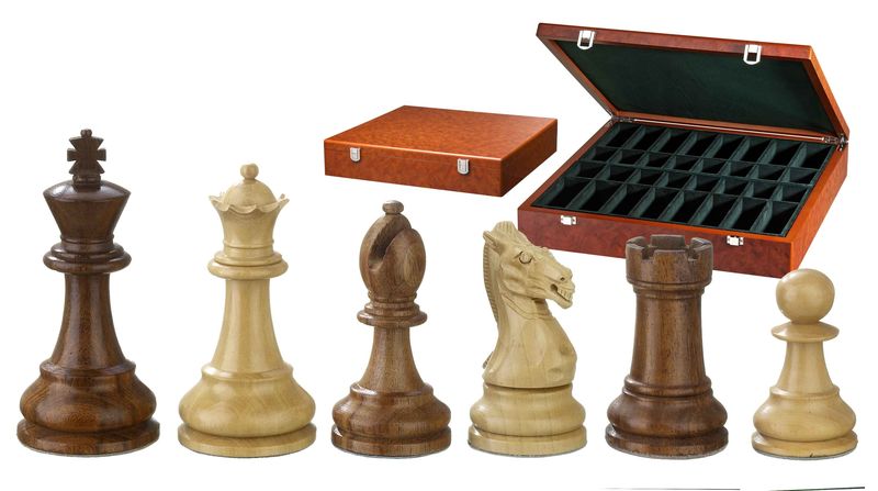 Wooden Chess Pieces No: 6, KH 95 mm, Karl der Grosse