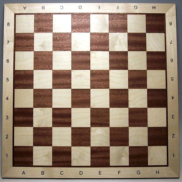 Wooden Chess board No: 6, matt Mahonie/Ahorn