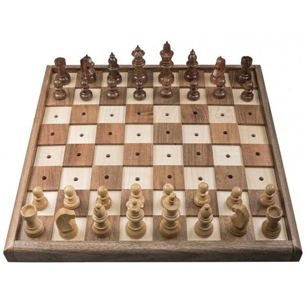 Wooden Chess Set for the Blind, KH 45,