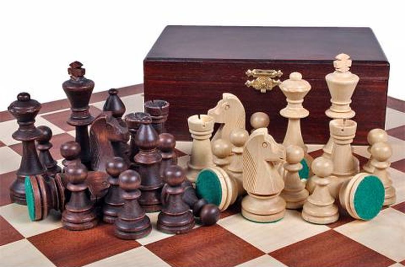 Wooden Chess Pieces No: 6, KH 97 mm, Standard Staunton