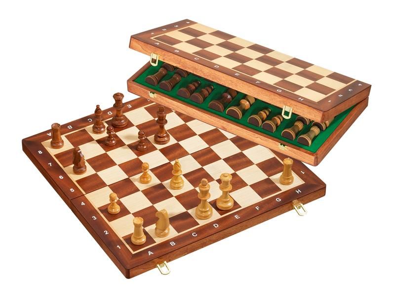 Wooden Chess Set No: 5, KH 90 mm, foldable, de Luxe