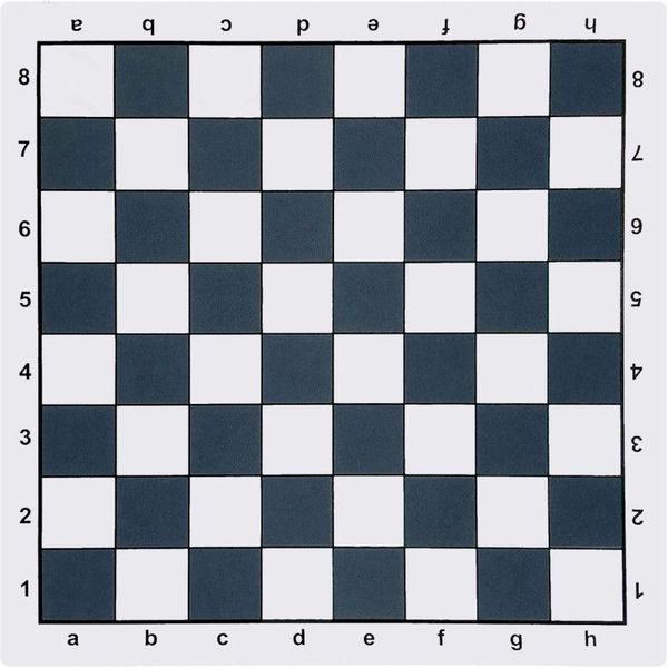 Rubberen Muismat schaakbord No:6, zwart wit, Oprolbaar