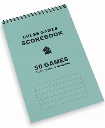 Spiral-Bound Chess Scorebook - Blue