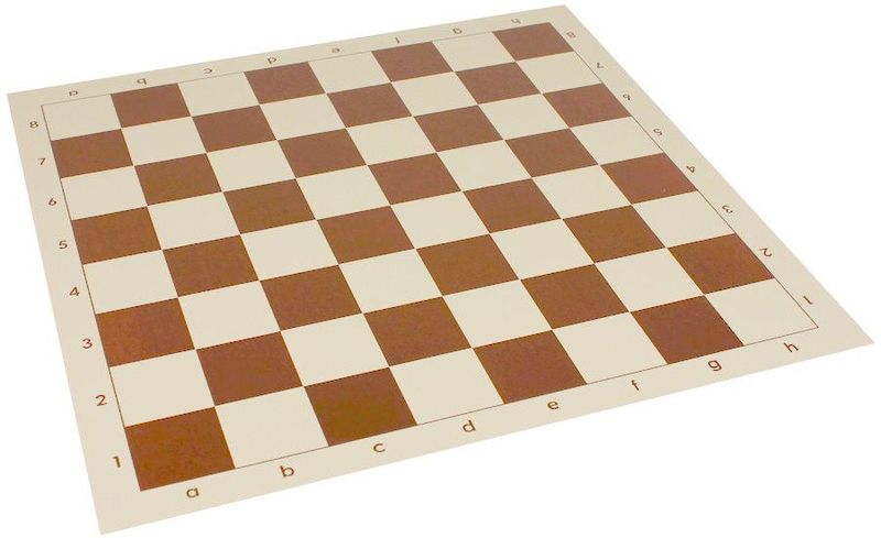 Vinyl Roll-Up Chess Board 51 cm (brown/white)