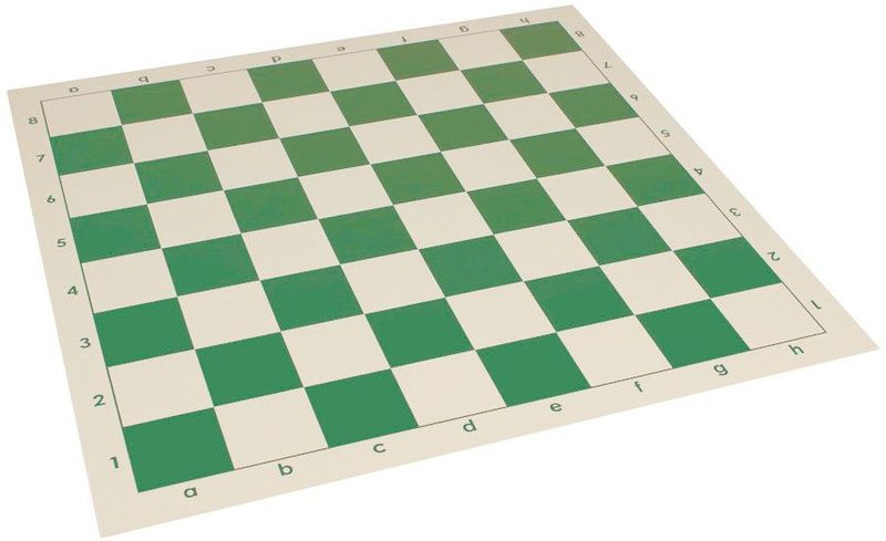 Vinyl Roll-Up Chess Board 51 cm (green/white)