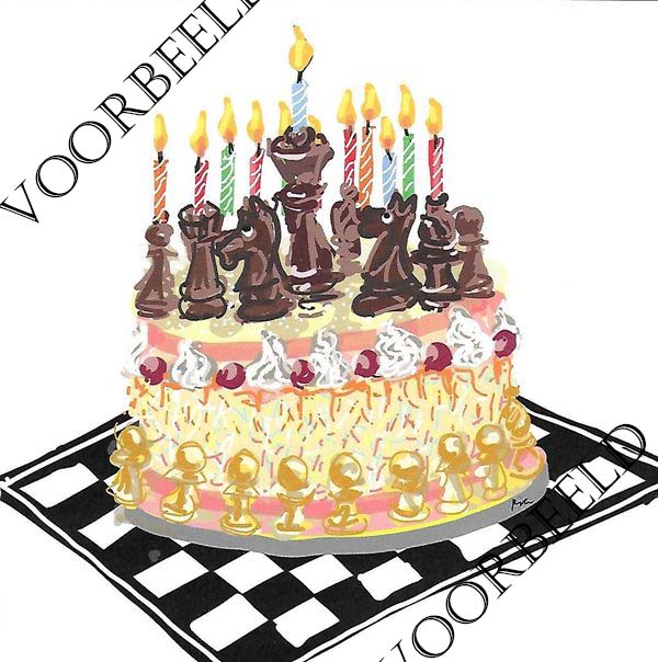 Congratulations Card: Chess Cake