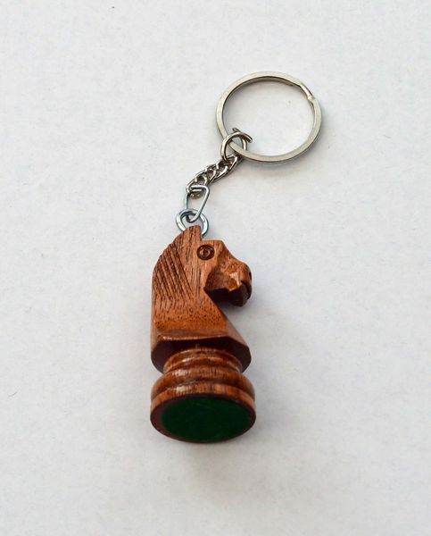 Keychain wooden Chess Piece Paard