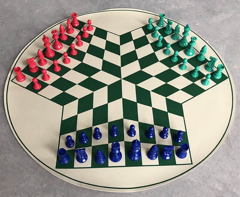 Chess set for 3 persons - Plastic