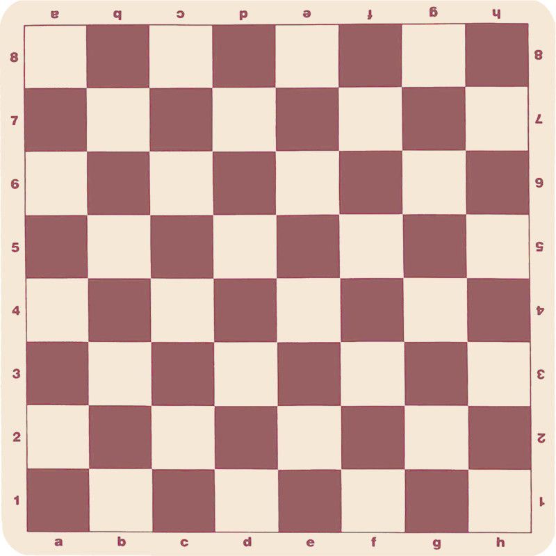 Opvouwbaar Siliconen schaakbord 51 cm (bruin/wit)