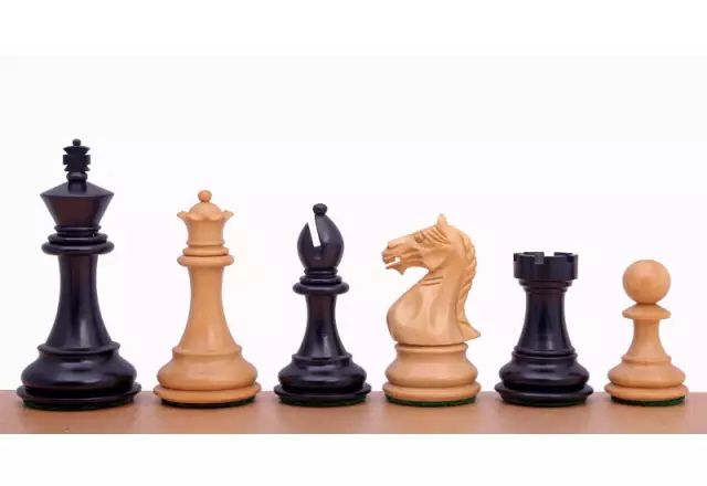 Houten Schaakstukken No: 6, KH 97 mm, Supreme Ebonised