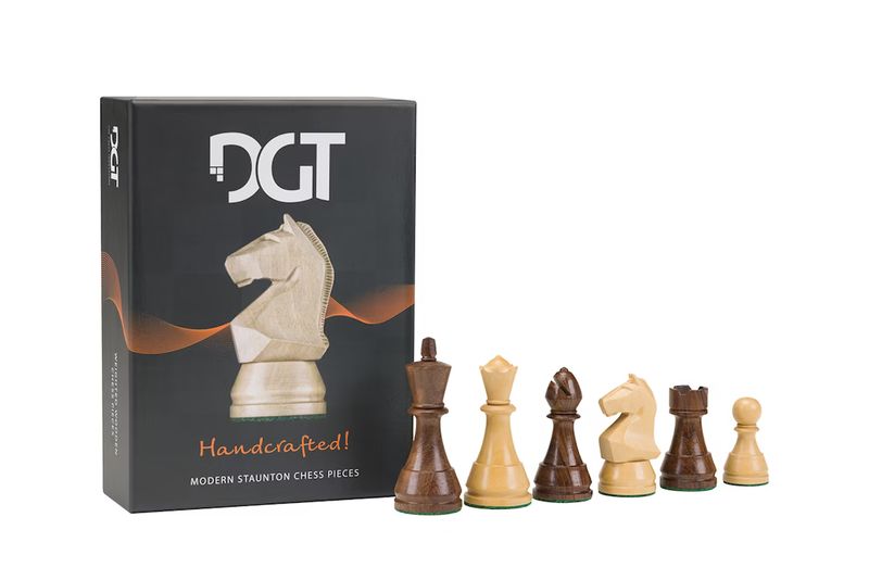 Houten Schaakstukken No: 6, KH 97 mm, DGT Modern Staunton Design