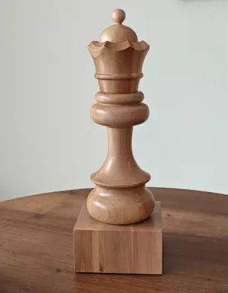 Houten Witte Dame, Bokaal, 35 cm