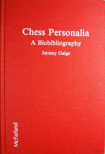 Used Chess Personalia: A Bio-bibliography